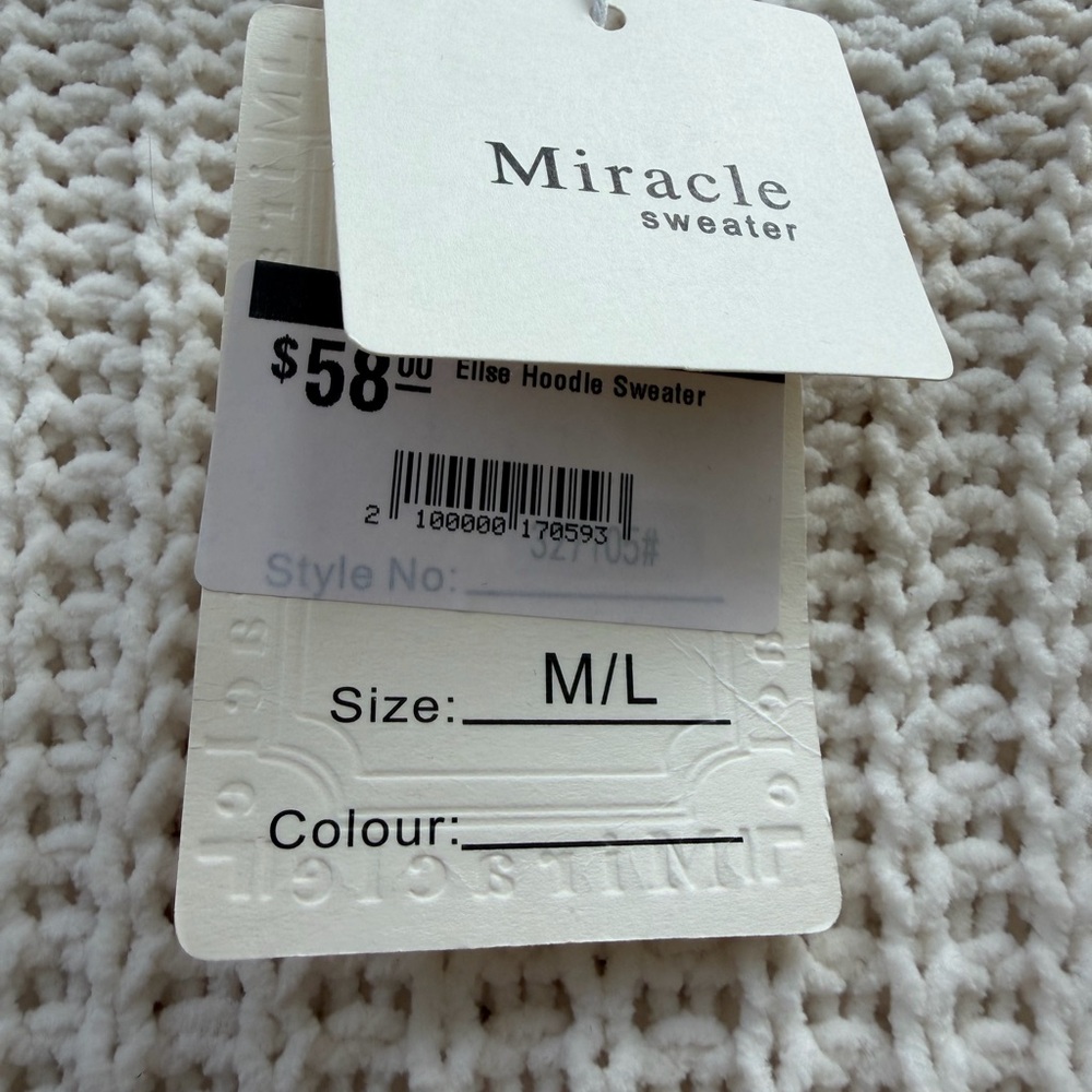 Miracle Off-White Hoodie Sweater - Picture 2 of 3